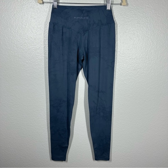 Alphalete Leggings Women's Medium M Blue High Waist Compression Workout Training - Picture 3 of 7